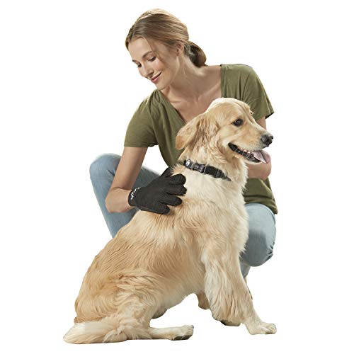 Franklin Pet Supply Co. SHED-MASTER - Pet Grooming Gloves - Gentle De-shedding Dog + Cat Hair remover - Long + Short Hair Remover - Great For Floors + Furniture