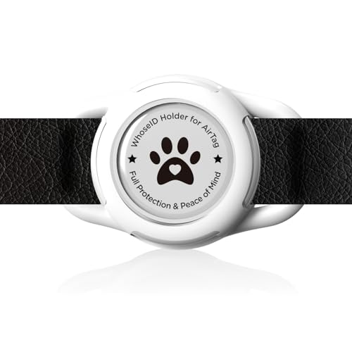 Airtag Dog Collar Holder, Durable & Lightweight Airtag Case, Slide-on Waterproof Protective Air Tag Holder for Dog Collar - for Dogs and Cats (White, Small) - color: White, size: Small