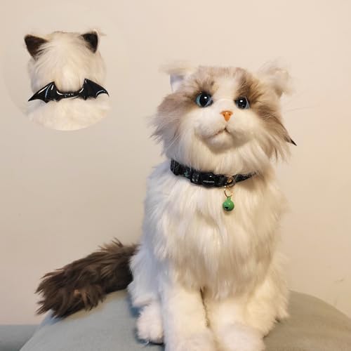 2 Pack Breakaway cat Collars with Bell,Safety Quick Release Pendant Cute Kitten Collar,Adjustable 20-30cm (Green, 20-30cm) - color: Green