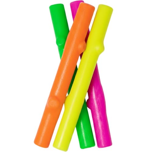 Ruff Dawg Fetch Stick Dog Toy – (1 pc) Assorted Colors – Durable Rubber Throw & Tug Toy with Treat Slot – Floats, Bendable & Puncture Resistant – BPA & Latex Free – Made in USA