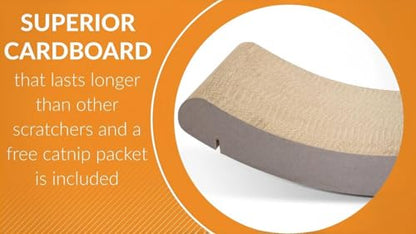 Wavy Window Cat Scratcher Cradle Refill, Durable Cardboard Kitty Sill Pad (Frame Not Included), Space-Saving，11"x 20"x 2"