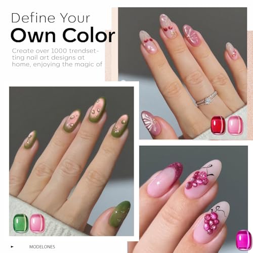 modelones Cat Eye Gel Nail Polish Set, 6 Colors Orange Neon Galaxy Hot Pink Grape Purple Red Green 9D Cat Eye Glitter Gel Polish with Magnet LGBT Fruit Theme Soak Off Led DIY Gift Unisex - color: A A A2-Fruit Cat Eye