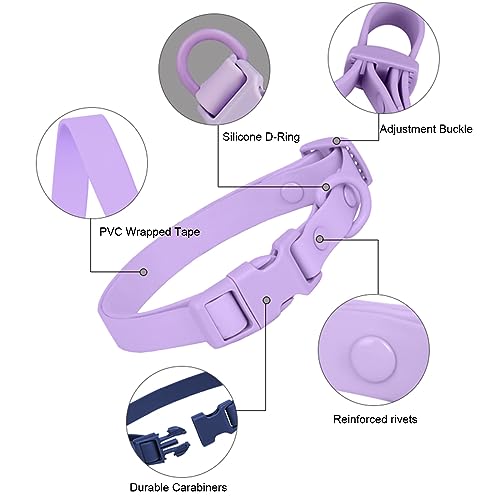 Waterproof Dog Collar Soft Rubber Dog Collar with Safety Buckle Adjustable Pet Collars for Small Medium Large Dogs - color: Red, size: S