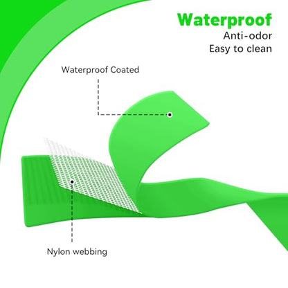 Waterproof Dog Collar, Easy to Clean Rubber Dog Collars with Quick Release Buckle Fits Small Medium or Large Dogs (Green, S (9.5-14.1 inch)) - color: Green, size: S (9.5-14.1 inch)