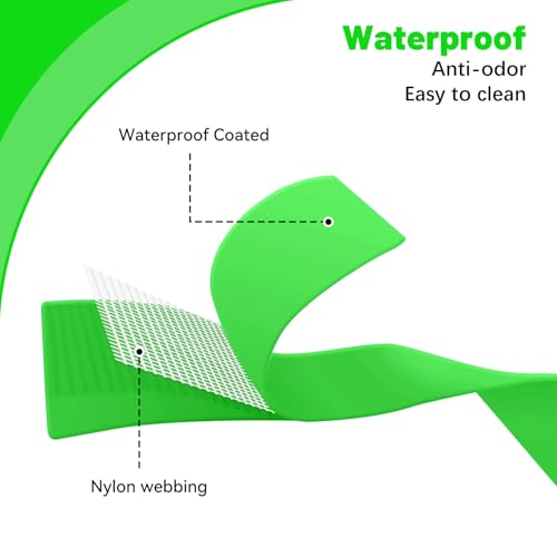 Waterproof Dog Collar, Easy to Clean Rubber Dog Collars with Quick Release Buckle Fits Small Medium or Large Dogs (Green, L (15.4-24.8 inch)) - color: Green, size: L (15.4-24.8 inch)