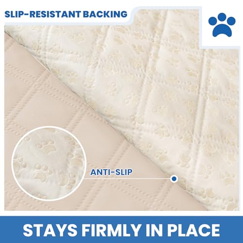 Waterproof Dog Blanket, Non-Slip Soft Pet Bed Cover, Couch Cover for Dogs Washable, Protects Sofa, Furniture, Crate, Car, Tear Resistant Leakproof Pet Blanket (30x70 Inch, Beige) - color: Beige, size: 30" x 70" (Pack of 1)