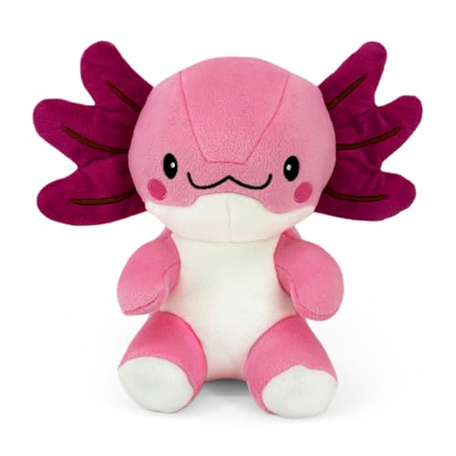 Blnboimrun Squeaky Dog Toys for Aggressive Chewers, Interactive Puppy Toys with Squeaker & Crinkle Paper, Double Layer Durable Plush Axolotl for Small Medium Large Dogs Indoor Outdoor Play - color: Pink Axolotl