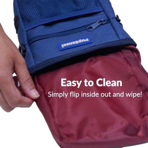 Dog Treat Pouch for Training – Magnetic Dog Treat Bag with Belt Clip & Poop Bag Dispenser – Hands Free Carry Pouch with Auto-Close Access & Shoulder Strap – Durable Pet Gear – Navy Blue - color: Navy Blue