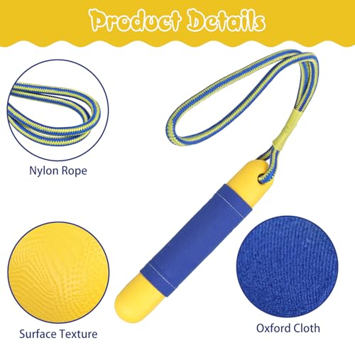 Dog Pool Toys Float on Water, Interactive Fetch Toy for Training Retrieving Bumper Outdoor Backyard Summer 2 Pack