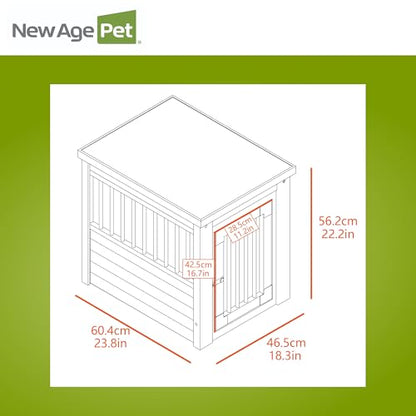 New Age Pet ecoFLEX Pet Crate/End Table, Small, Grey, Model:EHHC405S - color: Grey, size: 23.8"L x 18.2"W x 22.2"H