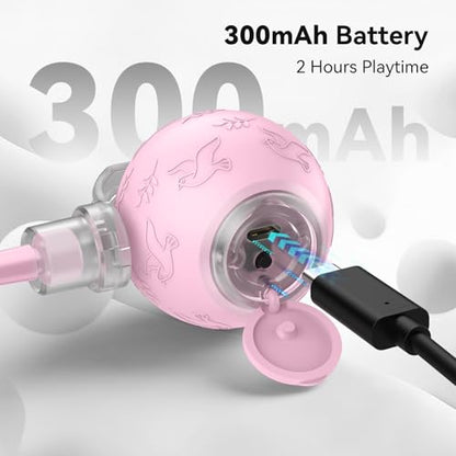 Smart Interactive Cat Dog Toys, Automatic Pet Toys for Bored Indoor Cats and Dogs, Motion Activated, USB Rechargeable, Christmas Pet Birthday Gifts (Pink) - color: Pink