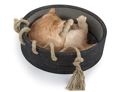 Petlinks 3-in-1 Scratch Around Carpet Cat Scratcher with Jute Rope - Gray/Denim, One Size - color: Scratch Around