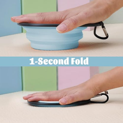 Collapsible Dog Bowls,Travel Dog Bowls Portable Bowl Small Collapsible Water Bowl for Pet Cats（2 Pack