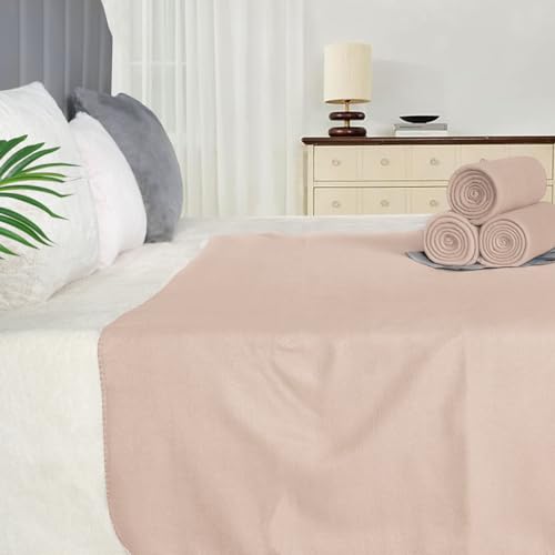 ZYFZCYBL Fleece Throw Blanket Blankets Bulk 6 Pack Soft Lightweight for Cozy Polar Fleece 50 x 60 Solid Pet-Friendly Colorful Bed Sofa Couch Fleece Fabric Travel Wedding Gift（Taupe） - color: Taupe