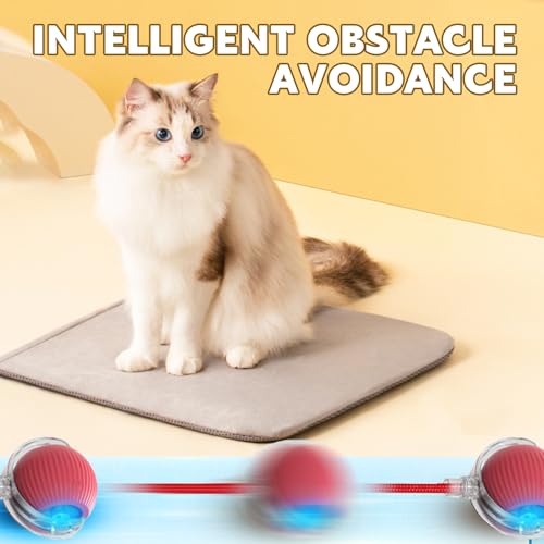 Chewie Viral Rolling Pet Ball, Interactive Cat & Dog Toy, 360 Smart Automatic Rolling Ball (Grey) - color: grey
