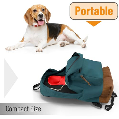 Mr. Pen- Portable Dog Water Bottle, 19 oz, Large, Leak Proof Puppy Water Dispenser with Drinking Feeder for Pets, Outdoor Walking, Hiking, Travel, Not Dishwasher Safe - color: Red