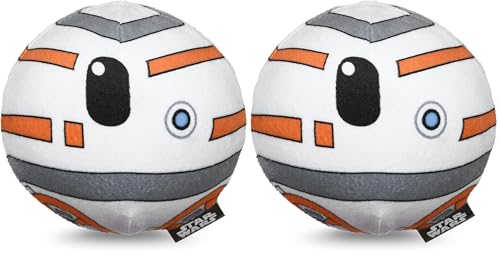 STAR WARS for Pets BB-8 Plush Squeaky Ball for Dogs| Toy for Dogs | Soft Fabric Squeaky Ball Dog Toys, Dog Chew Toys, Gifts for Fans, 4 Inch (FF19189) (Pack of 2) - size: 4 Inch (Pack of 2)