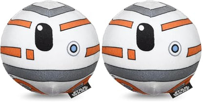 STAR WARS for Pets BB-8 Plush Squeaky Ball for Dogs| Toy for Dogs | Soft Fabric Squeaky Ball Dog Toys, Dog Chew Toys, Gifts for Fans, 4 Inch (FF19189) (Pack of 2) - size: 4 Inch (Pack of 2)