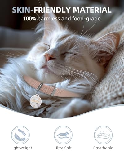 Cat Collar with Bell, Stretch Elastic Quick Release, Non Breakaway Lightweight Kitten Collar for Girl Boy Cats, Pet Supplies,Gifts,Accessories, Light Brown - color: Light Brown