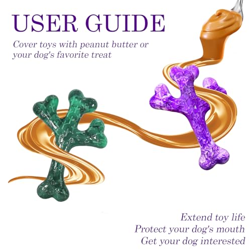 Frienhund 4 Pack (XL Cactus) Indestructible Tough Dog Toys for Aggressive Chewers: Beef Flavored Chew Bone for Large Dogs 20-90 lbs, Long Lasting & Keep Them Busy
