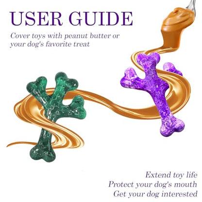Frienhund 4 Pack (XL Cactus) Indestructible Tough Dog Toys for Aggressive Chewers: Beef Flavored Chew Bone for Large Dogs 20-90 lbs, Long Lasting & Keep Them Busy