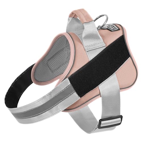 Dog Harness, No-Pull Reflective Dog Vest, Breathable Adjustable Pet Harness with Handle for Outdoor Walking - No More Pulling, Tugging or Choking - color: RosePink, size: X-Small (Pack of 1)