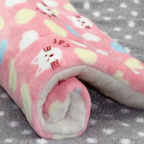 Super Soft Fluffy Premium Flannel Pet Blanket Washable Shaggy Plush Calming Dog Blankets Flannel Throw for Small Medium Large Dogs Cats (Color : Pink 2, Size : S 35 * 27CM/13.7 * 10.6IN)
