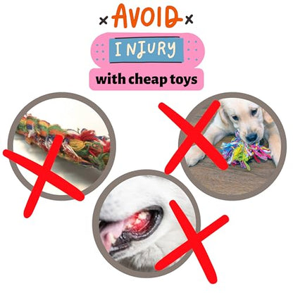 Chelsy's Toys 3-in-1 Enrichment Tube for Dogs - Tug Toy, Treat Dispenser & Snuffle Ball | Fleece Rope Dog Toy | Tug of War | Interactive Dog Treat Puzzle for Dogs & Puppies | Wet/Freeze Teether (Blue) - color: Blue