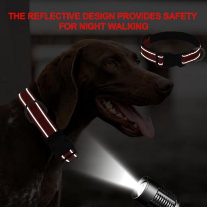 Dog Collars Adjustable for Small Dogs,Heavy Duty Waterproof Dog Collar with Quick Release Buckle,Girl Boy Female Male Reflective Nylon Dog Collar with Soft Neoprene Padded,S,Red - color: Red, size: Small