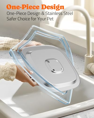 Dog Water Bowl No Spill, 4L Stainless Steel Slow Water Bowl for Dogs with Non-Slip Base, Spill Proof for Medium Large Messy Drinkers, Slow Drinking, Slobber Stopper, No Mess, Black