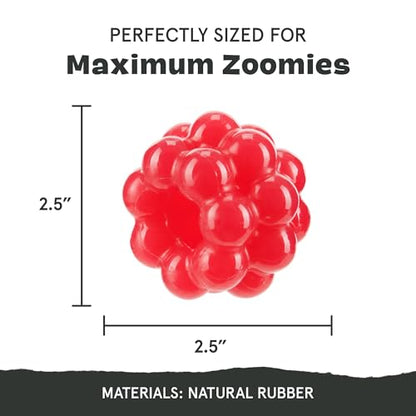 Barkbox Ruffberry Blast Dog Toy for Small Dogs, Treat Dispensing Toy with Wacky Bounce and Perfect for Kibble or Favorite Treats - style: Ruffberry Blast
