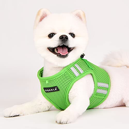 Puppia Soft Vest Dog Harness No Choke Step-in Reflective Triple Layered Breathable Mesh for Small and Medium Dog, Green, X-Large - color: GREEN, size: X-Large