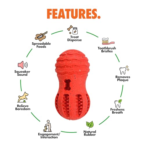 Max Fusion Made with Nike Grind, Arlee Weeble Treat Dispensing Dog Toy, Treat Dispenser, Durable Treat Toys for All Dogs, Natural Rubber Chew Toy, Large, Yellow, 1 Count - color: Yellow Weeble, size: Large