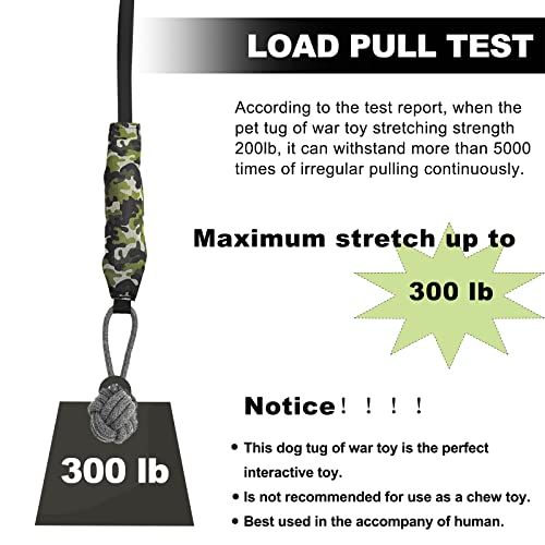 Interactive Dog Tug Toy,Indestructible Dog Toys for Aggressive Chewers,Tough Squeaky Dog Rope Toys for Training,Tug of War Dog Toy Balls for Medium & Large Dogs - style: Camouflage