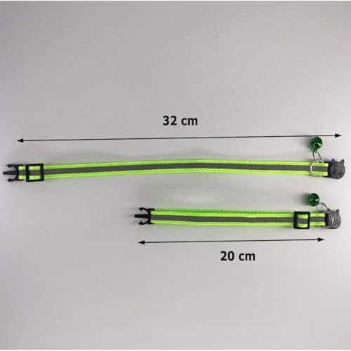 6 Pack Reflective Cat Collar with Bell, Breakaway and Safe Collars for Cats, Nylon, Pet Collar Mixed Colors Adjustable19-32cm - color: Multicolor