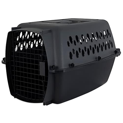 Petmate Pet Porter Dog Kennel 24", Dark Gray & Black, for Pets 15-20lbs - color: Dark Gray & Black, size: 24.1"L x 16.7"W x 14.5"H