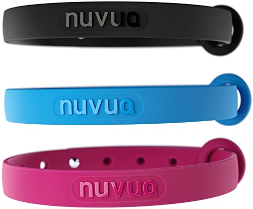 3 Pack Breakaway Cat Collar - Soft, Comfortable, and Lightweight Safety Buckle Collar with Name Tag Ring for Outdoor Cats and Sensitive Skin Kittens by Nuvuq (6 ⅞" to 10 ¼", Blue, Pink and Black) - color: 3 Classic Colors