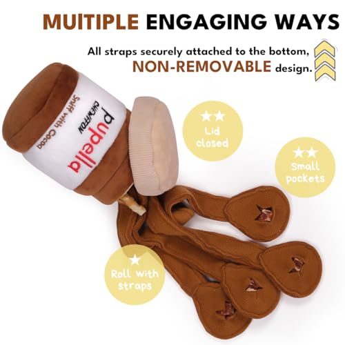 CHEWFFON Dog Puzzle Toy, Cute Dog Enrichment Toy for Boredom and Stimulating,Interactive Hide and Seek Snuffle Crinkle Toys for Small, Medium and Large Dogs