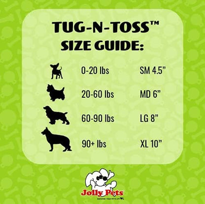 Jolly Pets Tug-n-Toss Heavy Duty Dog Toy Ball with Handle, 4.5 Inches/Small, Purple - color: Purple, size: Small (4.5 in)