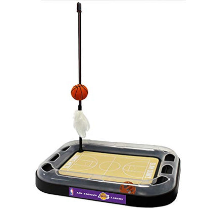 LA Lakers Basketball Cat Scratcher Toy - color: LA Lakers