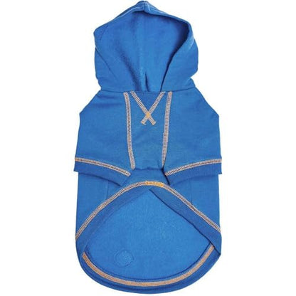 Blueberry Pet Essentials Soft & Comfy Better Basic Cotton Blend Dog Hoodie Sweatshirt in Alaskan Blue, Back Length 16", Pack of 1 Jacket for Dogs - color: Dog Hoodie - Alaskan Blue, size: 16 inch (Pack of 1)