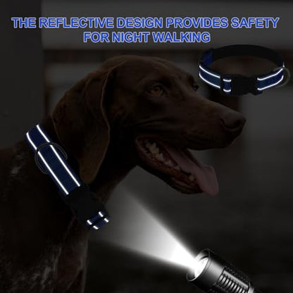 Dog Collars Adjustable for Puppy and Small Dogs,Heavy Duty Waterproof Dog Collar with Quick Release Buckle,Girl Boy Female Male Reflective Nylon Dog Collar with Soft Neoprene Padded,XS,Navy Blue - color: Navy Blue, size: X-Small