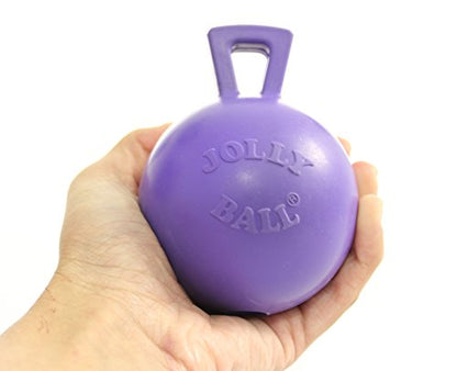 Jolly Pets Tug-n-Toss Heavy Duty Dog Toy Ball with Handle, 3 Inches/Mini, Purple (403 PR) - color: Purple, size: 3 in/Mini