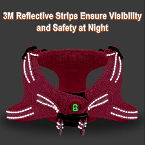 Dog Harness Step in Dog Vest Harness, Reflective Adjustable Puppy No Pull Harness Breathable Soft for Small and Medium Dogs Cats, Pink, XS - color: Pink, size: X-Small