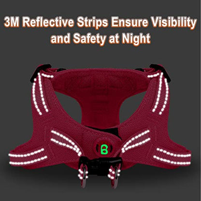 Dog Harness Step in Dog Vest Harness, Reflective Adjustable Puppy No Pull Harness Breathable Soft for Small and Medium Dogs Cats, Pink, XS - color: Pink, size: X-Small