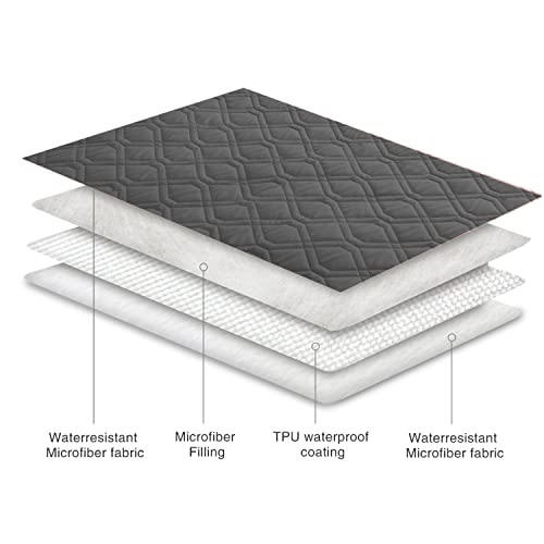 Ameritex Waterproof Blanket Reversible Dog Bed Cover Pet Blanket for Furniture Bed Couch Sofa - color: Darkgrey, size: 30x53 Inch (Pack of 1)