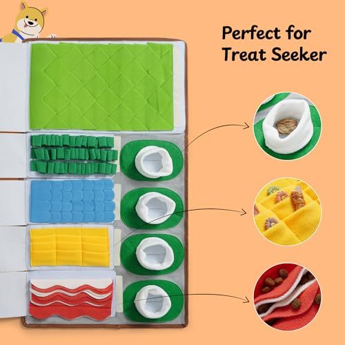 Nocciola Snuffle Mat for Dogs, 28" x 16" Enrichment Puzzle Toy - Phone Alarm Clock Design, Slow Feeder & Mental Stimulation, Perfect for Small, Medium, & Large Dogs, Hide and Seek Dog Toy
