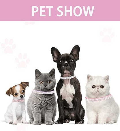 Breakaway Cat Collars with Bell,olmoony Adjustable Safe Kitten Collar,Cat Collars for Girl Cats with Rhinestone Soft Velvet - color: Black