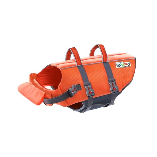 Outward Hound Granby Splash Orange Dog Life Jacket, Large - color: Orange, size: Large (Chest Girth: 28"-32")