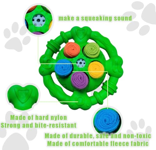 Toys for Aggressive Chewers,Squeaky Tough Dog Chew Toys,Encourage Natural Foraging Skills and Slow Food Training,Indestructible and Durable Nylon Toy,Dog Chew Toys for Large Medium Small Dogs
